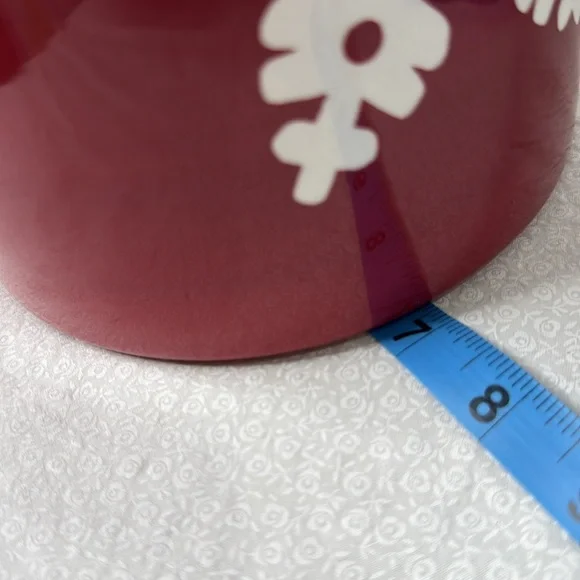 Cookie Jar Red with white Snowflake Ceramic microwave & dishwasher safe 7”x12.5” - Picture 9 of 9